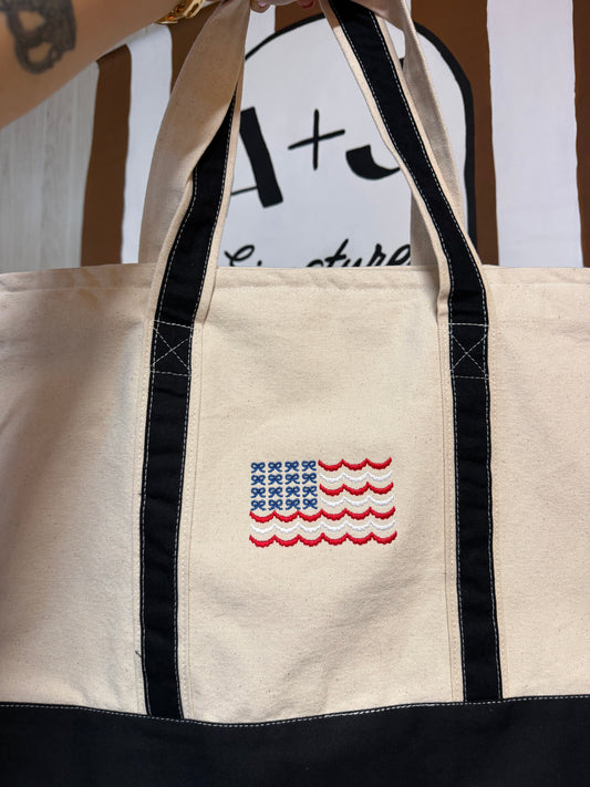 Red, White & Bows Tote