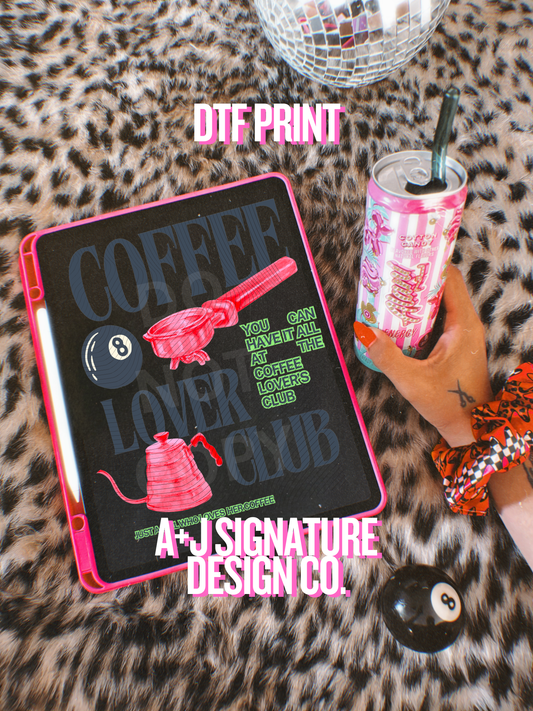 Coffee Lover Club DTF Transfer