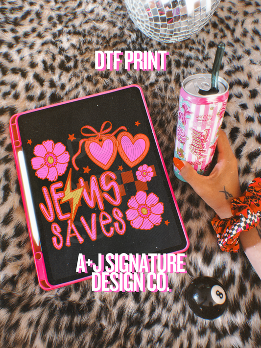 Jesus Saves DTF Transfer