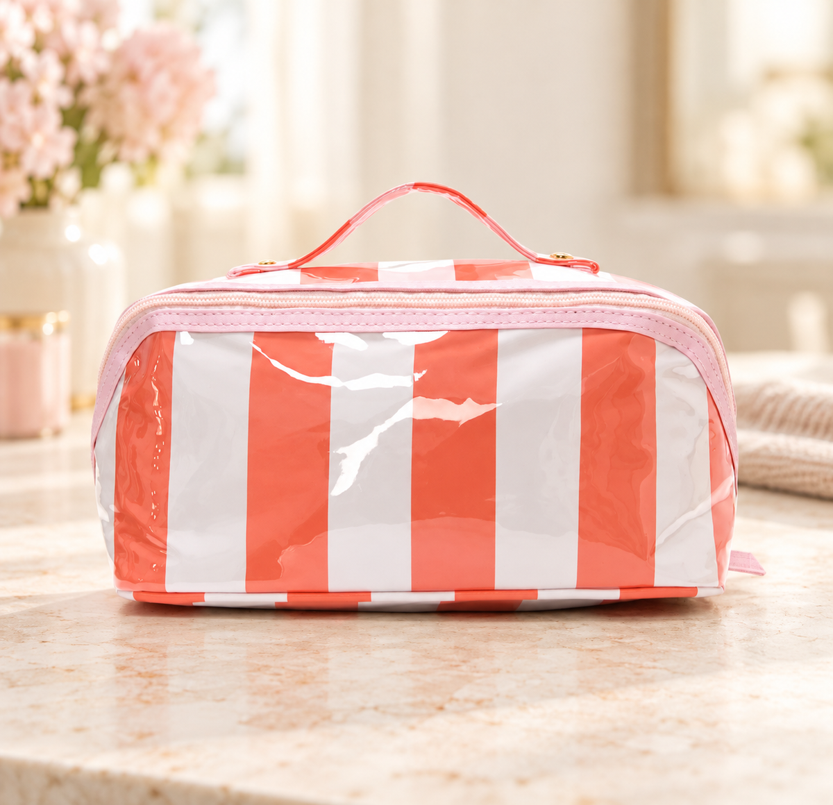 Stripe Cosmetic Bag
