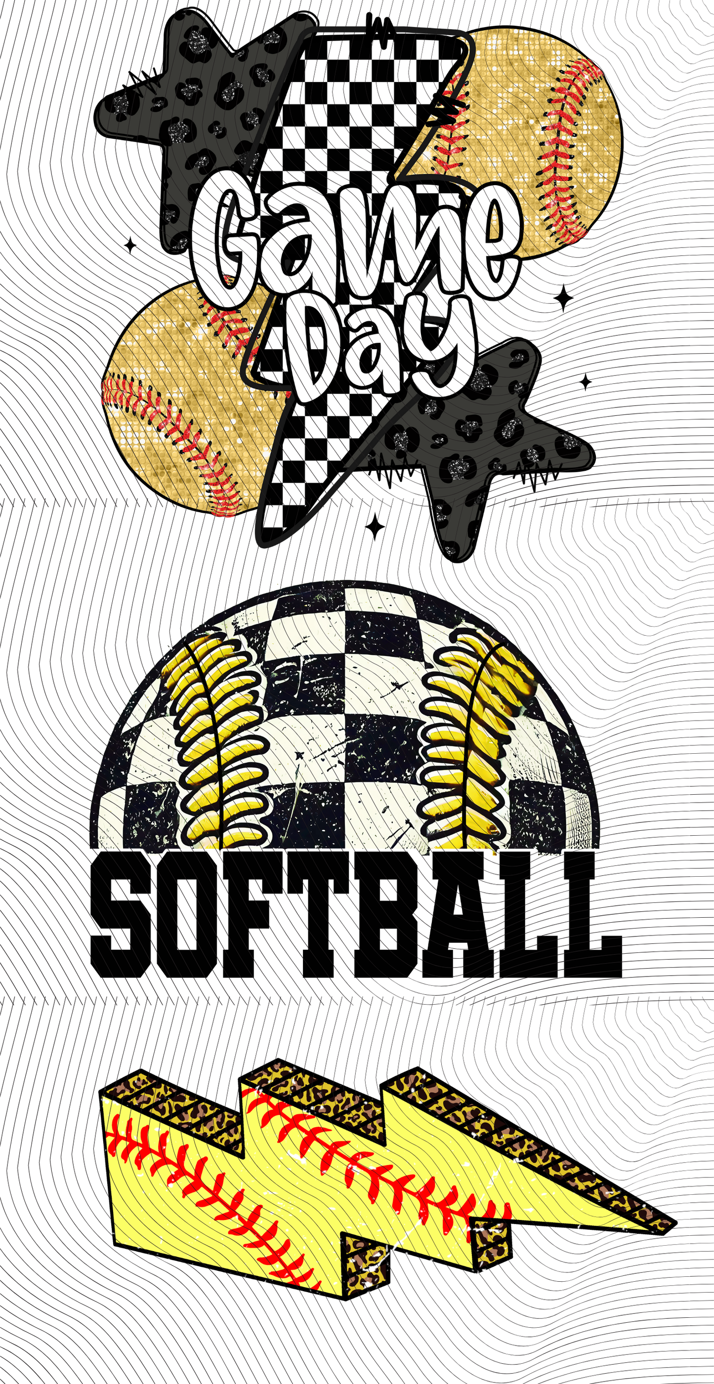 Softball Mini Gang Sheet